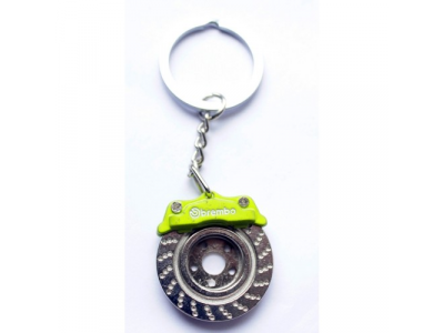 Брелок Тормозной диск с суппортом зеленый