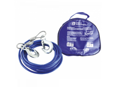 Трос буксировочный металлический General Technologies 7т 8мм с крюками