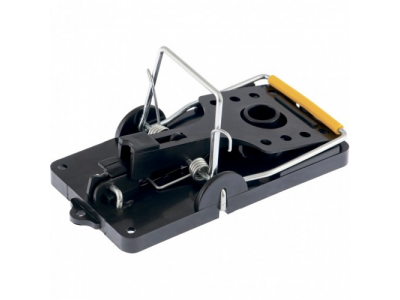 Мышеловка-крысоловка пластиковая открытая, металлический механизм, большая, 140 х 75 мм Сибртех