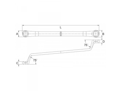 Ключ накидной 19x22мм