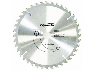 Пильный диск по дереву, 200 х 22мм, 40 зубьев SPARTA