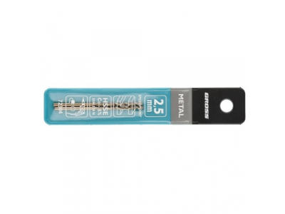 Сверло спиральное по металлу, 2,5 мм, HSS-Co, 2шт. GROSS