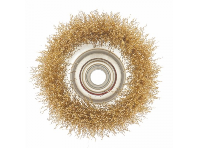 Щетка для УШМ, 75 мм, М14, "чашка", латунированная витая проволока// MATRIX