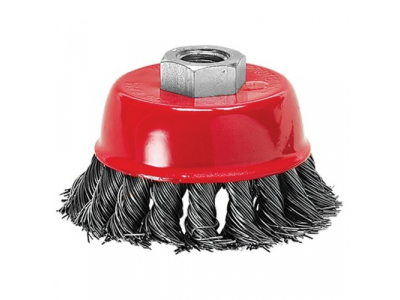 Щетка для УШМ, 150 мм, М14, "чашка", крученая проволока 0,5 мм// MATRIX