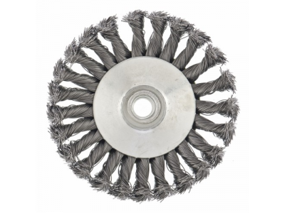 Щетка для УШМ, 125 мм, М14, "тарелка", крученая металлическая проволока СИБРТЕХ