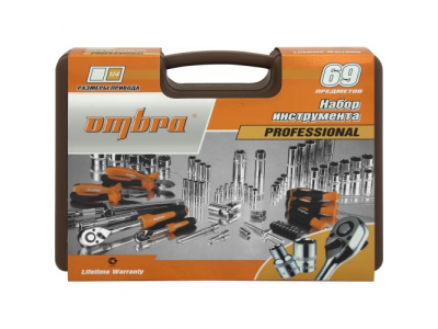 Универсальный набор инструмента, 69 предметов, Ombra OMT69S