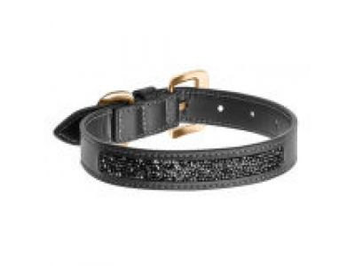 Ошейник для небольших собак Mercedes-Benz Crystal Dog Collar, Small, Black / Pink Gold