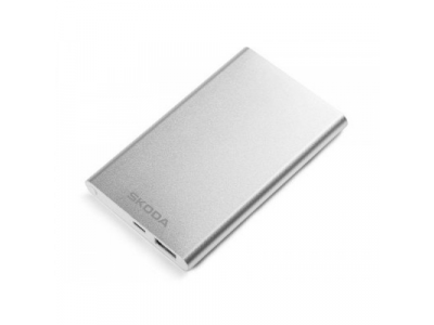 Портативный аккумулятор-зарядное устройство Skoda Power Bank, Silver