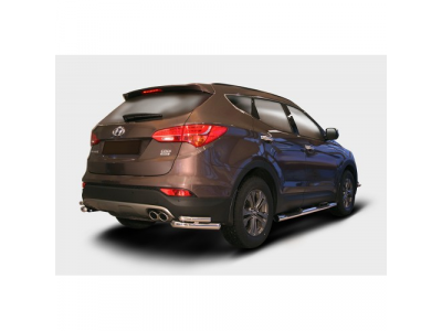 Защита задняя уголки d60/42 двойные,Hyundai Santa Fe 2013-, HYSF.76.1628